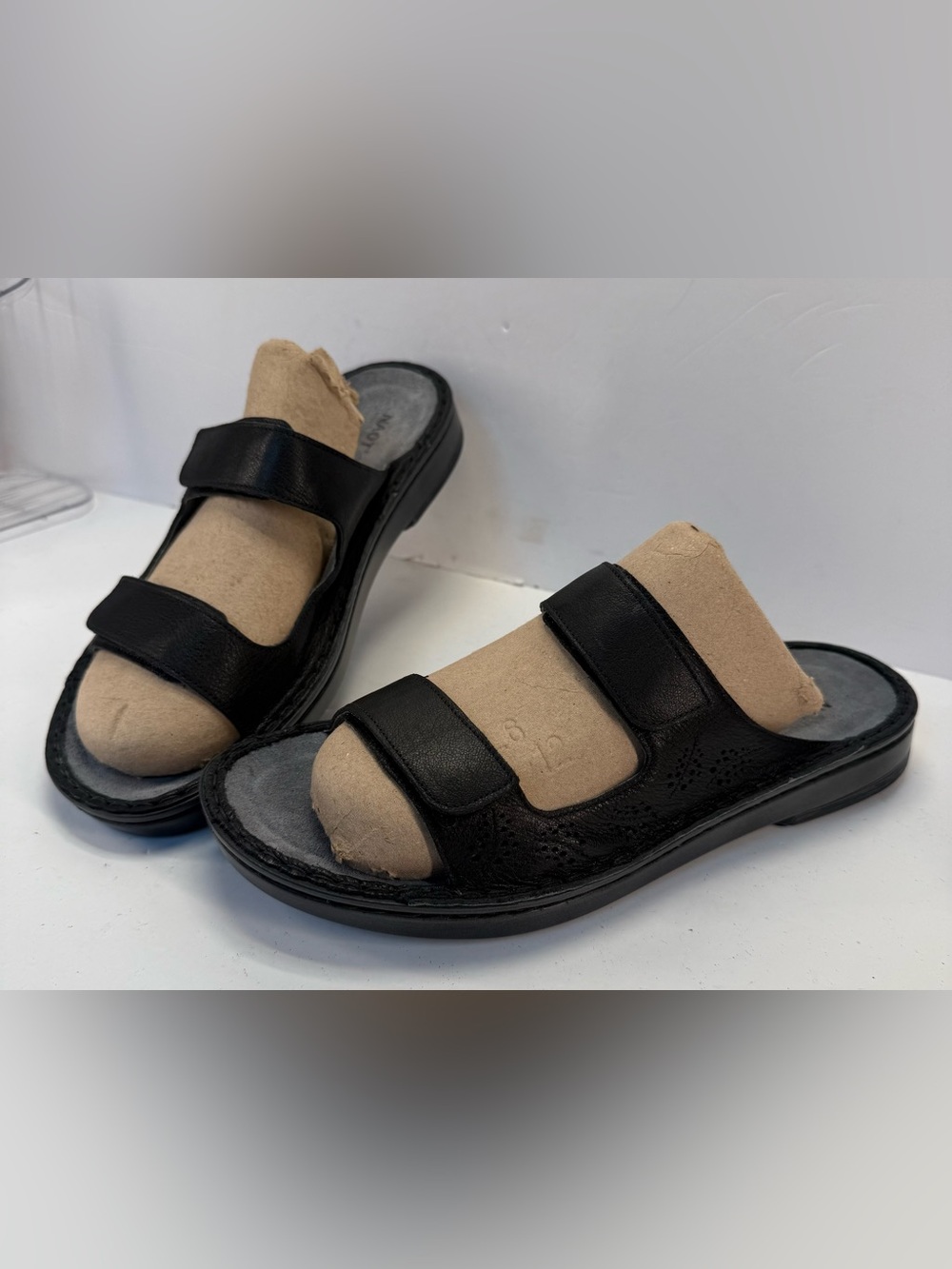 Naot Black Double-Strap Comfort Slide Sandals
